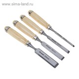 Набор стамесок-долот &amp;quot;TUNDRA basic&amp;quot; деревянная рукоятка, 4 шт, 6-12-18-24 мм 1002754