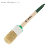 Кисть круглая &amp;quot;TUNDRA basic&amp;quot; натуральная щетина, деревянная ручка №10 (40 мм)   881554