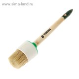 Кисть круглая &amp;quot;TUNDRA basic&amp;quot; натуральная щетина, деревянная ручка №14 (50 мм)   881556