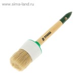 Кисть круглая &amp;quot;TUNDRA basic&amp;quot; натуральная щетина, деревянная ручка №16 (55 мм)   881557