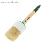 Кисть круглая &amp;quot;TUNDRA basic&amp;quot; натуральная щетина, деревянная ручка №18 (60 мм)   881558