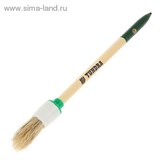 Кисть круглая &amp;quot;TUNDRA basic&amp;quot; натуральная щетина, деревянная ручка №2 (20 мм)   881550
