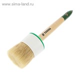 Кисть круглая &amp;quot;TUNDRA basic&amp;quot; натуральная щетина, деревянная ручка №20 (65 мм)   881559