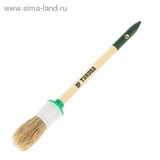 Кисть круглая &amp;quot;TUNDRA basic&amp;quot; натуральная щетина, деревянная ручка №4 (25 мм)   881551