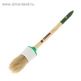 Кисть круглая &amp;quot;TUNDRA basic&amp;quot; натуральная щетина, деревянная ручка №6 (30 мм)   881552
