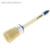 Кисть круглая &amp;quot;TUNDRA comfort&amp;quot; натуральная щетина, деревянная ручка №12 (45 мм) 881565