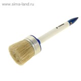 Кисть круглая &amp;quot;TUNDRA comfort&amp;quot; натуральная щетина, деревянная ручка №18 (60 мм) 881568