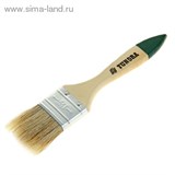 Кисть плоская &amp;quot;TUNDRA basic&amp;quot; натуральная щетина, деревянная ручка 1,5&amp;quot; (38 мм) 881510