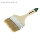 Кисть плоская &amp;quot;TUNDRA basic&amp;quot; натуральная щетина, деревянная ручка 4&amp;quot; (100 мм) 881514