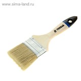 Кисть плоская &amp;quot;TUNDRA comfort&amp;quot; натуральная щетина, деревянная ручка 2,5&amp;quot; (63 мм) 881530