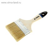 Кисть плоская &amp;quot;TUNDRA comfort&amp;quot; натуральная щетина, деревянная ручка 4&amp;quot; (100 мм) 881532