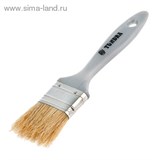 Кисть плоская &amp;quot;TUNDRA premium&amp;quot; натуральная щетина, пластмассовая ручка 1,5&amp;quot; (38 мм) 881534