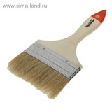 Кисть плоская Slimline 4&amp;quot; (100 мм), натуральная щетина, деревянная ручка// SPARTA 918583