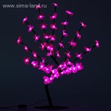 Светодиодный куст улич. 0,65 м, &amp;quot;Цветок сакуры&amp;quot;, 50 LED, 220V, фиксинг РОЗОВЫЙ