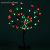 Светодиодный куст улич. 0,6 м, &amp;quot;Цветы&amp;quot;, 40 LED, 220V, КРАСНЫЙ