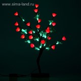 Светодиодный куст улич. 0,55 м,&amp;quot;Роза китайская&amp;quot;, 40 LED, 220V, контроллер 4 режима КРАСНЫЙ