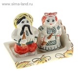 Набор для специй &amp;quot;Дед и баба&amp;quot; большие цвет белый