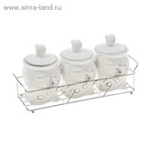 Набор банок для сыпучих продуктов 3 шт &amp;quot;Палаццо Лабиа&amp;quot; на подставке