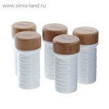 Набор банок для сыпучих продуктов &amp;quot;Элегант&amp;quot;, 5 шт.