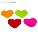 Набор подставок под горячее 10х12 см &amp;quot;Сердечко&amp;quot;, 4 шт., цвета МИКС