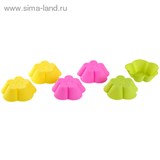 Набор силиконовых форм для выпечки 3,5х8 см &amp;quot;Цветочная поляна&amp;quot;, 6 шт., цвета МИКС