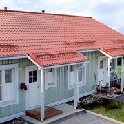 Монтаж новой двухскатной стропильной системы, с холодным чердаком, монтажом металлочерепицы, аксессуаров. Подшив карниза софитом и монтаж водостока - фото 17128