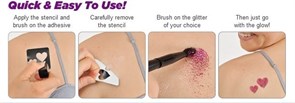 Набор для арт тату — Shimmer Glitter Tattoos (Шимер глитер тату) - фото 20925