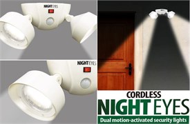Беспроводной фонарь на стену с датчиком движения Cordless Night Eyes - фото 22490