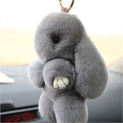 Меховой Брелок Кролик - фото 22717