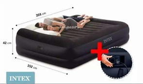 Кровать со встроенным насосом   Pillow Rest Raised Bed 152х203х30см - фото 26550