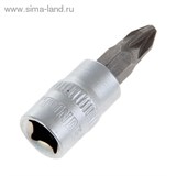 Головка торцевая с битой &amp;quot;TUNDRA premium&amp;quot; 1/4&amp;quot;, PZ2, CrV 1123588